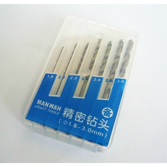 High Speed Steel Drill Bits (2.0mm - 3.0mm; 7pcs)