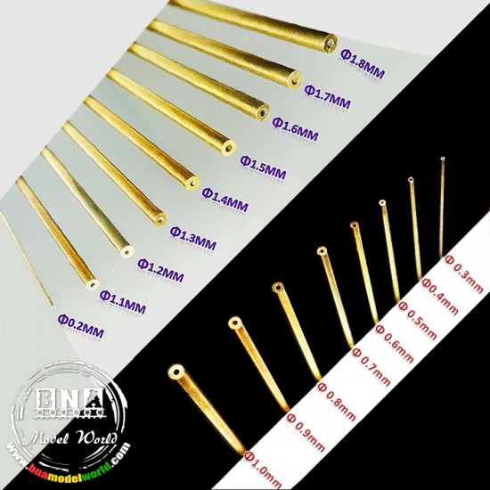 Brass Pipe (Diameter: 0.2mm, Length: 20cm, 2pcs)