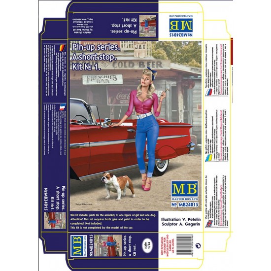 1/24 Pin-Up Series - "A Short Stop" kit No.1 (1 Female Figure + 1 Dog)