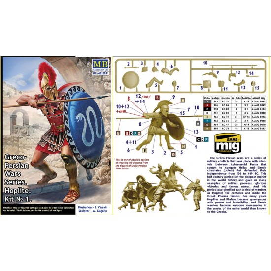 1/32 Master Box 32011 Guerres gréco-perses Série Hoplite - Kit #1 Kit plastique 1/32 Master Box 32011 Guerres gréco-perses Série Hoplite - Kit #1 Kit plastique