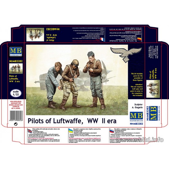 1/32 WWII Luftwaffe Pilots (3 Figures)