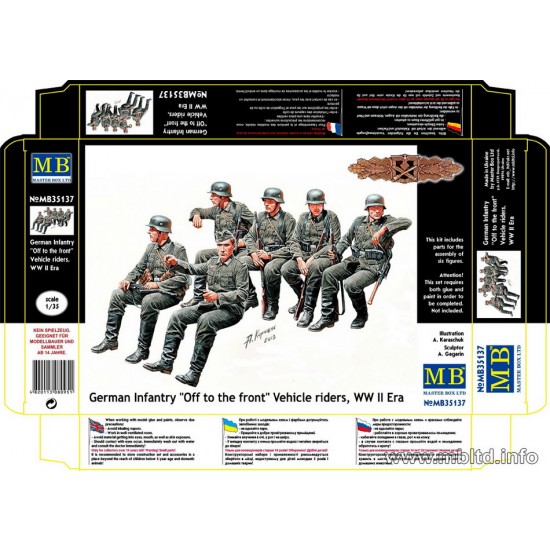 1/35 WWII German Infantry "Off to the Front" Vehicle Riders (6 Figures)