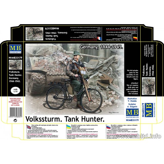 1/35 Volkssturm Tank Hunter in Germany 1944-1945 (1 figure + 1 Bicycle)