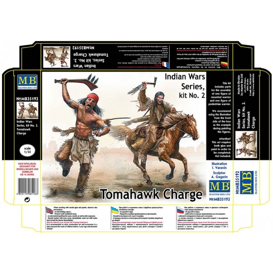 thumbnail image 2 of Master Box 35192 1/35 Scale Indian Wars Series - Tomahawk Charge Plastic Model Kit 2 of 5
