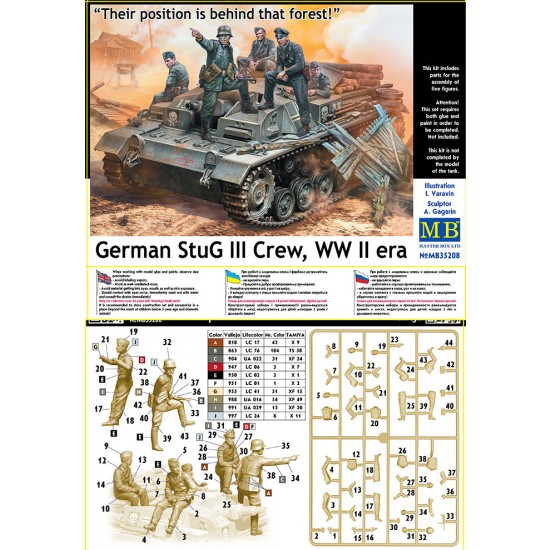 1/35 WWII German StuG III Crew "Their Position is Behind that Forest!" (5 figures)