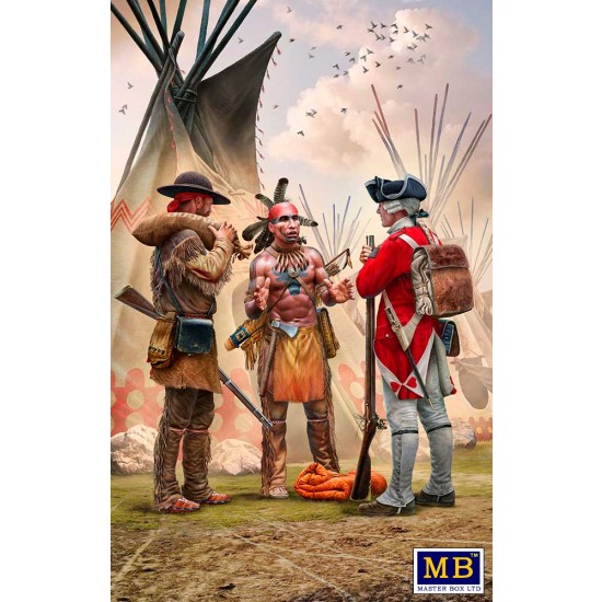 1/35 Indian Wars Series - XVIII century Kit No.4 'Fair Exchange' (3 figures)