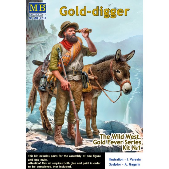 1/35 The Wild West Gold Fever - Gold-digger (1 figure and 1 mule)