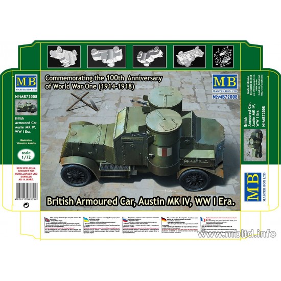 1/72 WWI British Armoured Car Austin MK IV - 100th Anniversary