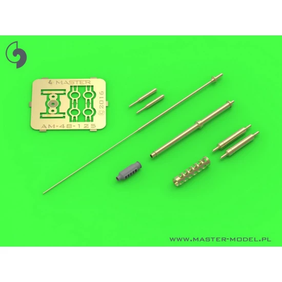 1/48 Boeing AH-64 Apache M230 Chain Gun Barrel (30mm), Pitot Tubes and Tail Antenna