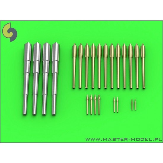 1/350 Russian Tsesarevich Armament 305mm (4),152mm (12),75mm (4),45mm (2),37mm (2) Barrels