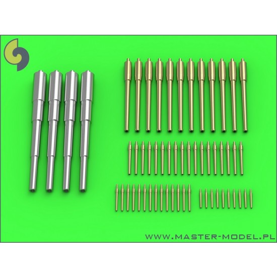 1/350 Tsesarevich 1904 Armament Set (37, 45, 75, 152, 305mm Barrels) for Trumpeter #05338