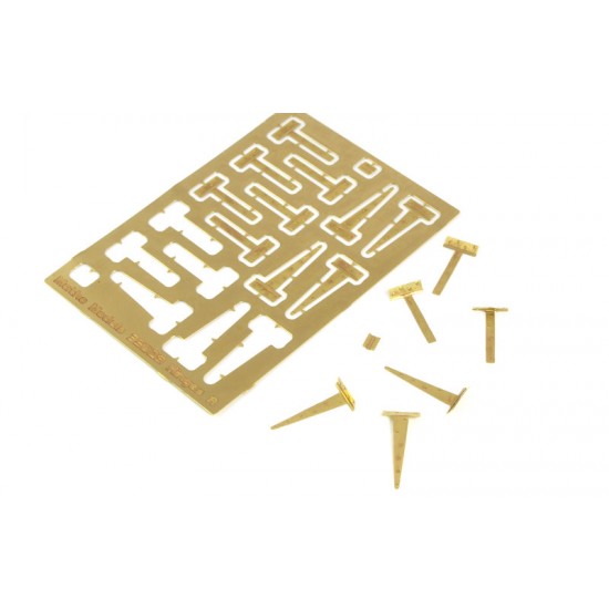 1/35 Hinges A (9pcs in large straight, 7pcs in large angled, 2pcs in small)