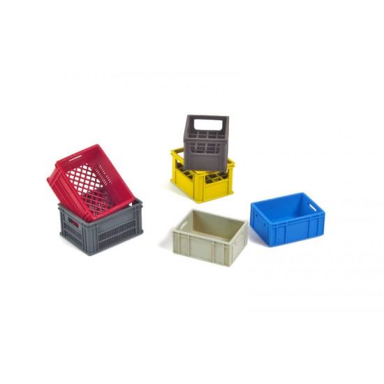 1/35 Plastic Crates Set (3 different types, 2pcs of each)