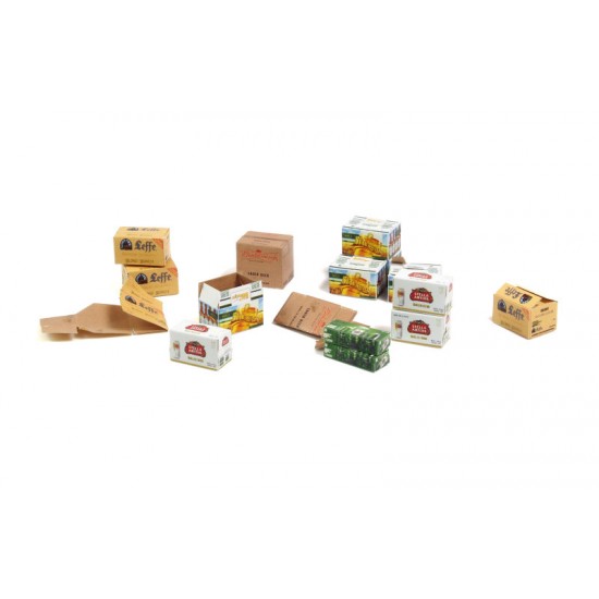 1/35 Cardboard Boxes - Beer (36pcs in 5 different designs)