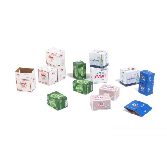 Cardboard Boxes - Water (30pcs in 6 different designs)