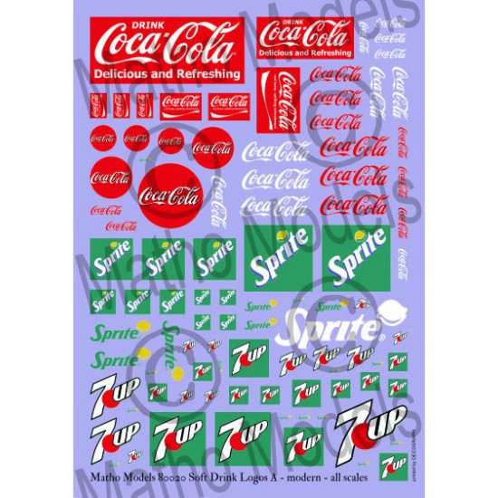 Modern Soft Drink Logos A for All Scales