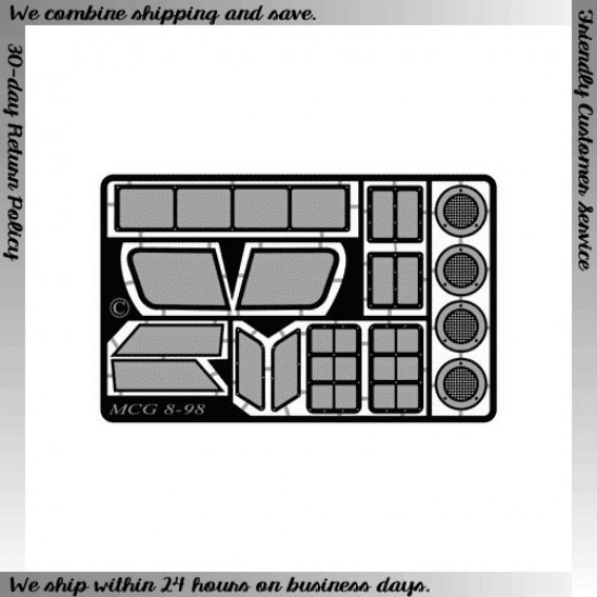 Photo-etched Grill and Duct Works for 1998 Pontiac Grand Prix Stock Car kits