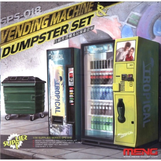 1/35 Vending Machine and Dustbin Set