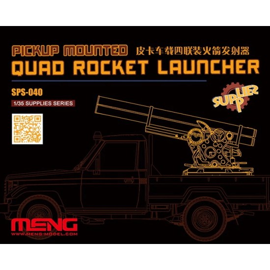 1/35 Pickup Mounted Quad Rocket Launcher for #VS-004 #VS-005 #VS-007