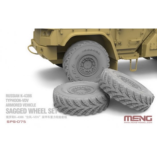 1/35 Russian K-4386 Typhoon-VDV Armoured Vehicle Sagged Wheel Set for MENG-VS014