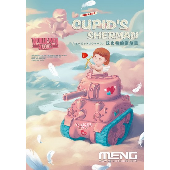 World War Toons - Cupid's Sherman Q Tank (pre-colour, snap-fit)