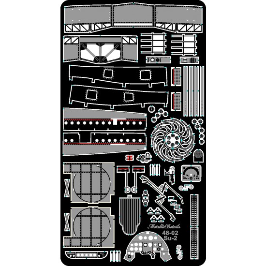 1/48 Sukhoi Su-2 Detail Set for Zvezda kit (1 Photo-etched Sheet)