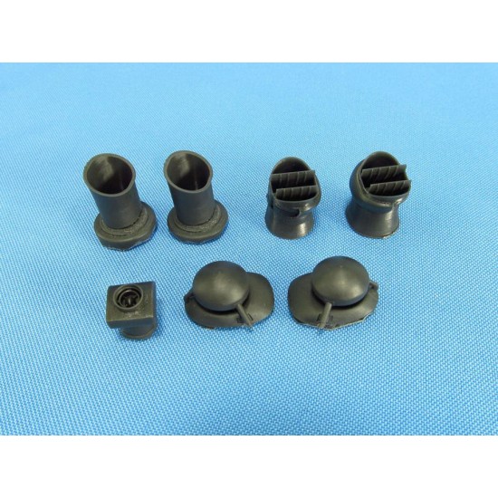 1/48 Kamov Ka-50 Air Intakes and Exhaust Pipes for Italeri/Revell kits