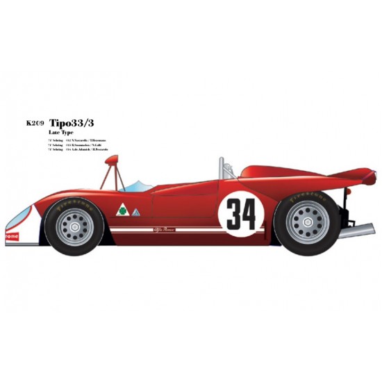 1/24 Full Detail Kit: Tipo33/3 Late Type Ver.A 71' Sebring #32/33/34