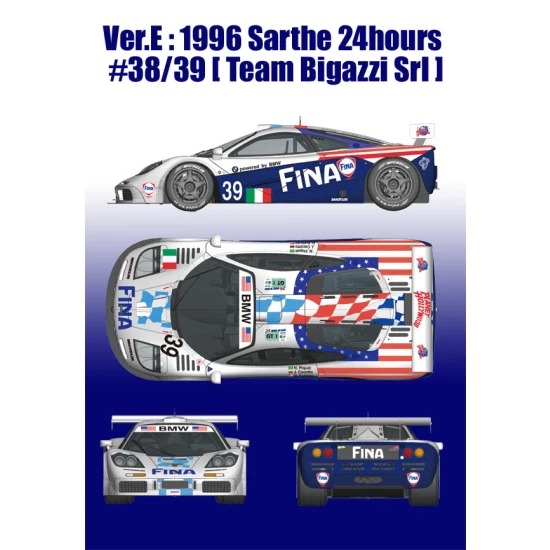 1/24 Full Detail Kit: McLaren F1 GTR Ver.E '96 Sarthe 24h #38/39 [Team Bigazzi Srl]