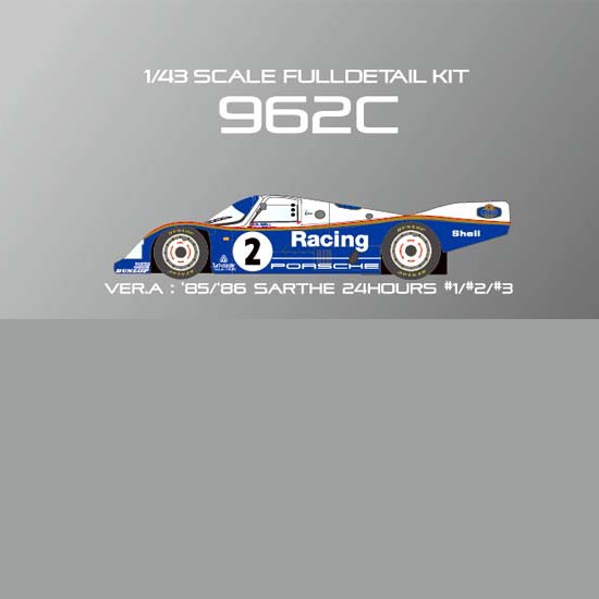 1/43 Multi-Material Kit: 962C Ver.A 1985/1986 Sarthe 24hours #1 #2 #3