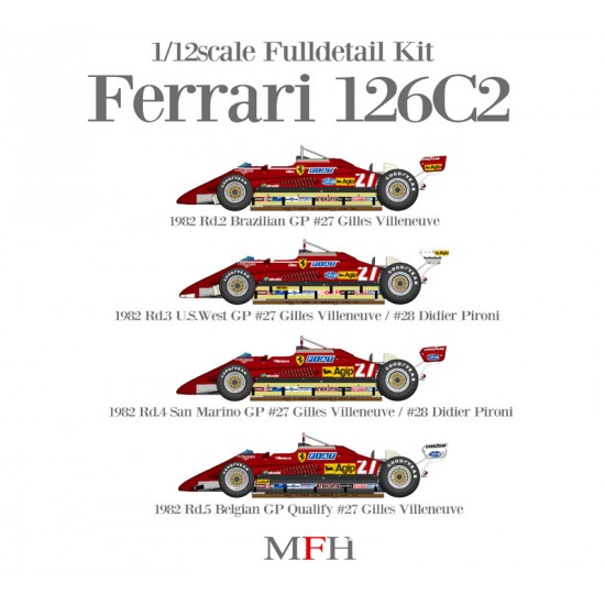 1/12 Ferrari 126C2 Ver.A - 1982 Brazilian Grand Prix (GP) (Full Detail kit)