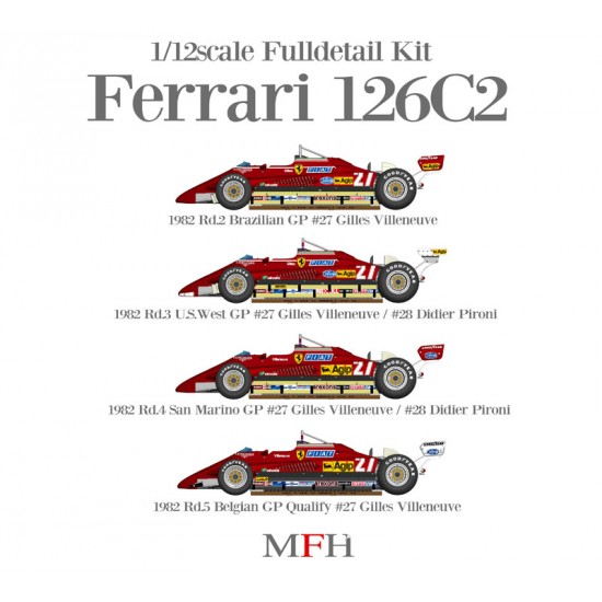 1/12 Ferrari 126C2 Ver.C - 1982 San Marino Grand Prix (GP) (Full Detail kit)