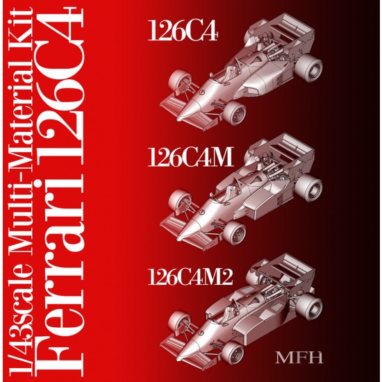 1/43 Multi-Material Kit: Ferrari 126C4M2 '84 Rd.15 European #27 M.Alboreto/#28 R.Arnoux