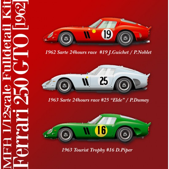 1/12 Multimedia kit - Ferrari 250 GTO (Version A) Sarthe 24 Hours 1962