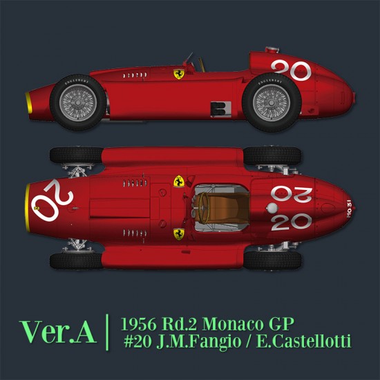 1/12 Full Detail kit - Ferrari D50 Ver.A: 1956 Rd.2 Monaco GP #20 / #24