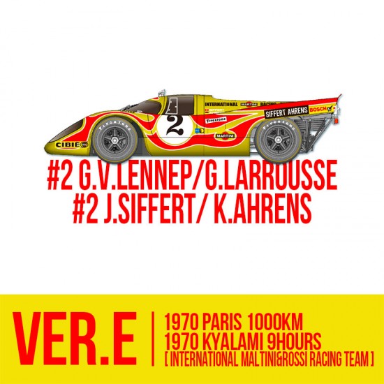 1/43 Porsche 917K Ver.E (1970) Paris 1000km [International Maltini&Rossi Racing Team] #2