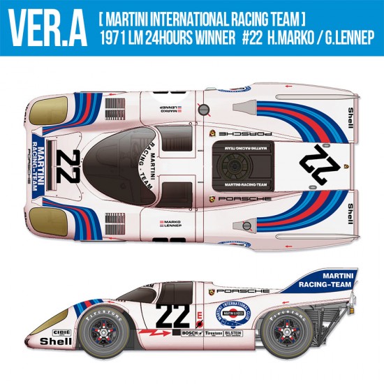1/12 Porsche 917K Ver.A (1971) LM 24hrs Winner [Martini International Racing Team] #22
