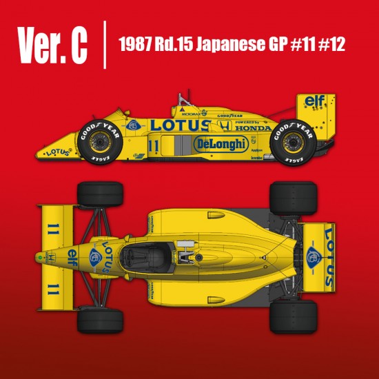1/12 Team Lotus Type 99T Ver.C: 1987 Rd.15 Japanese GP #11 S.Nakajima #12 A.Senna
