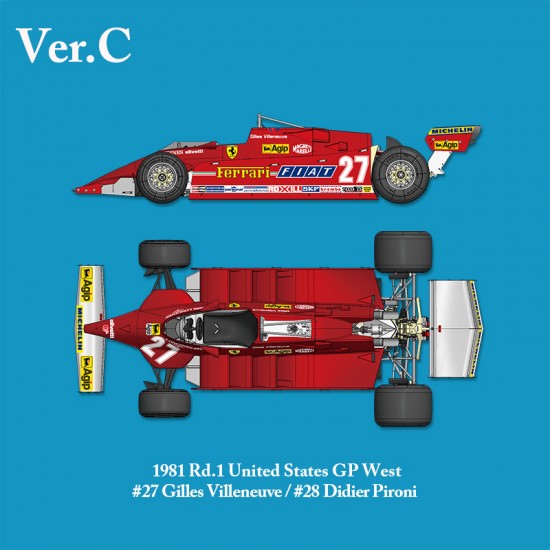 1/12 Multimedia kit - Ferrari 126CK Ver.C: 1981 Rd.1 US GP West #27/#28 Vol.1