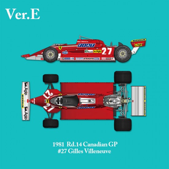 1/12 Multimedia kit - Ferrari 126CK Ver.E: 1981 Rd.14 Canadian GP #27 Gilles Villeneuve 