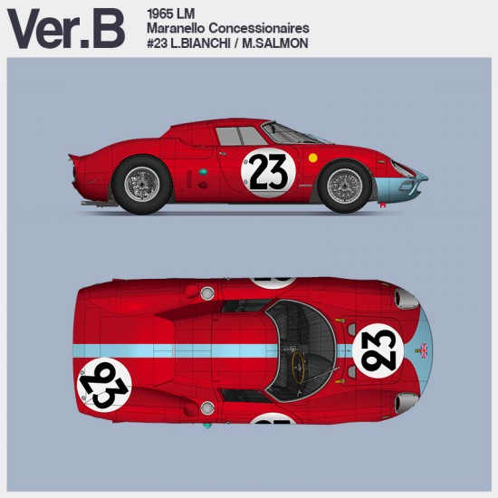 1/12 Fulldetail Kit - Ferrari 250LM Ver.B: 1965 24h Race (Maranello Concessionaires) #23