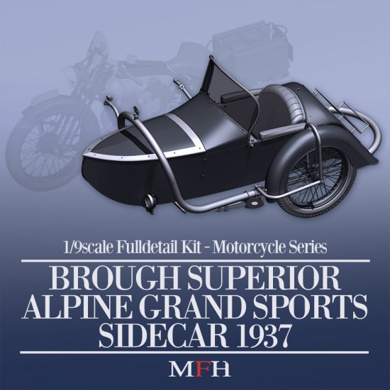 1/9 Fulldetail Kit: Brough Superior AGS Sidecar 1937