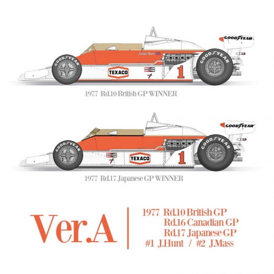 1/12 Full Detail Kit: McLaren M26 Ver.A 1977 Rd.10 British/16 Canadian/17 Japanese #1/2