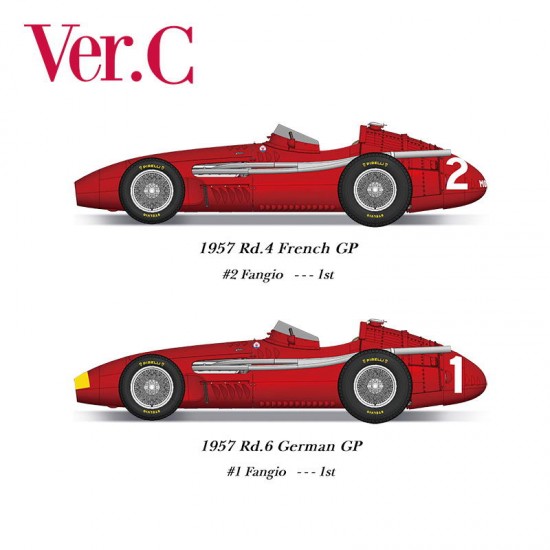 1/12 Full Detail Kit: Maserati 250F Ver.C 1957 French GP J.M.Fangio/German GP J.M.Fangio