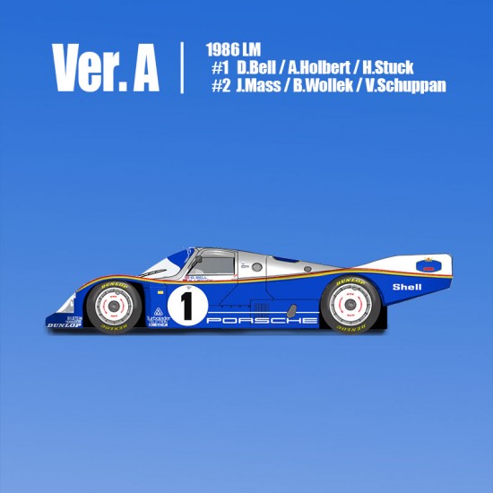 1/12 Full Detail Kit - Porsche 962C Ver.A 1986 LM #1 DB/AH/HS #2 JM/BW/VS