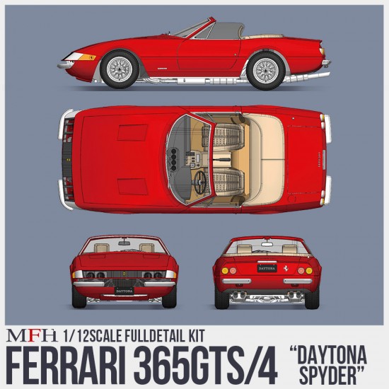 1/12 Full Detail Kit: Ferrari 365 GTS/4 "Daytona Spyder"