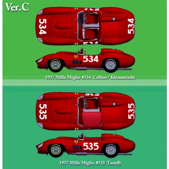 1/24 Ferrari 315S/335S Ver.C : 1957 Mille Miglia #534 Collins/Klemantaski/#535 Taruffi