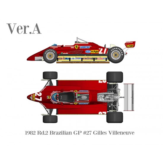 1/43 Multi-Material Kit: Ferrari 126C2 Ver.A 1982 Rd.2 Brazilian GP #27 Gilles Villeneuve