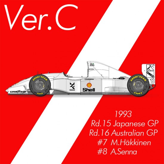 1/43 McLaren MP4/8 Ver.C 93 Rd.15 Japan GP/Rd.16 Australian GP #7 M. Hakkinen/#8 A.Senna