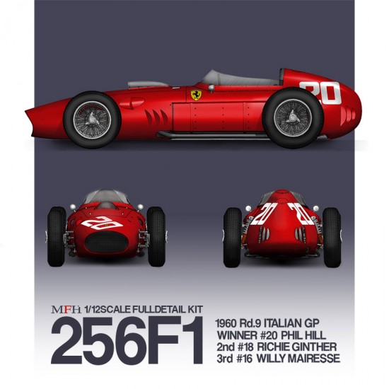 1/12 Ferrari 256F1 1960 Rd.9 ItalianGP #20 PhillHill #18 RichieGinther #16 WillyMairesse